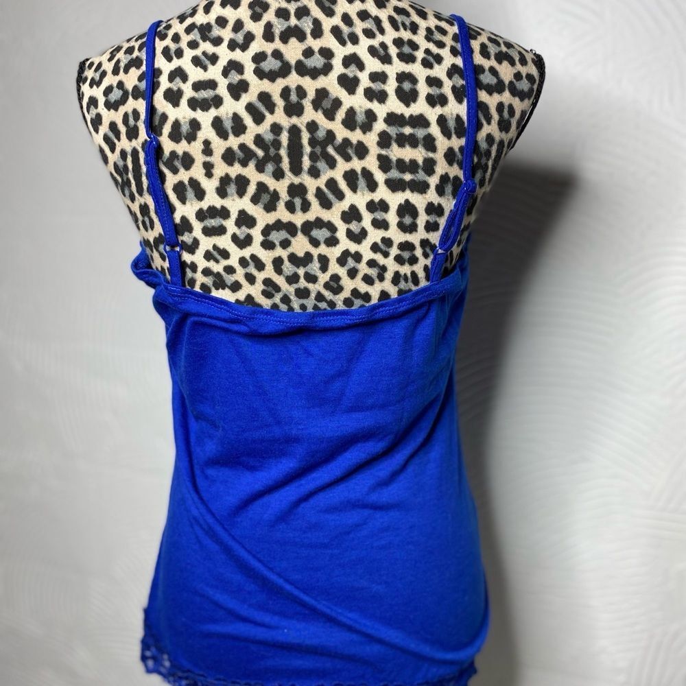 Maurice’s Elegant Blue Lace Trim Women's Top - Picture 6 of 8